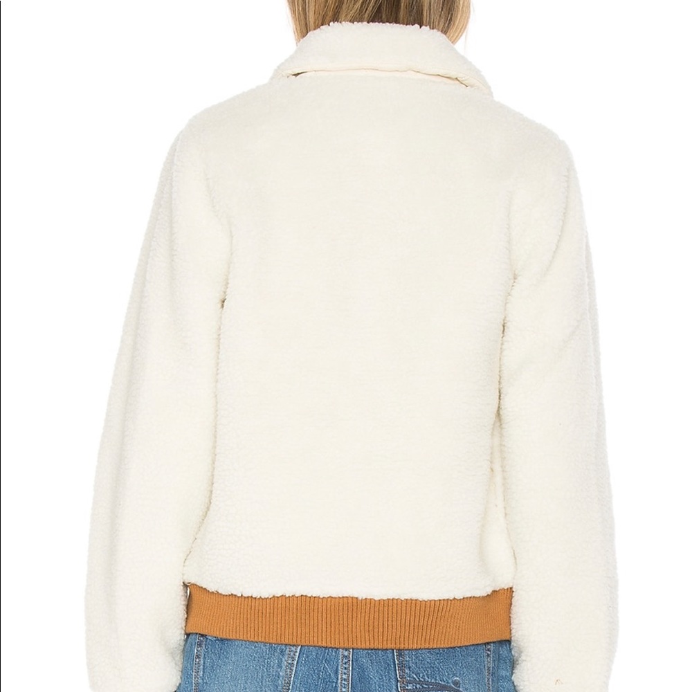 Lovers and Friends Faux Shearling Jacket Ivory